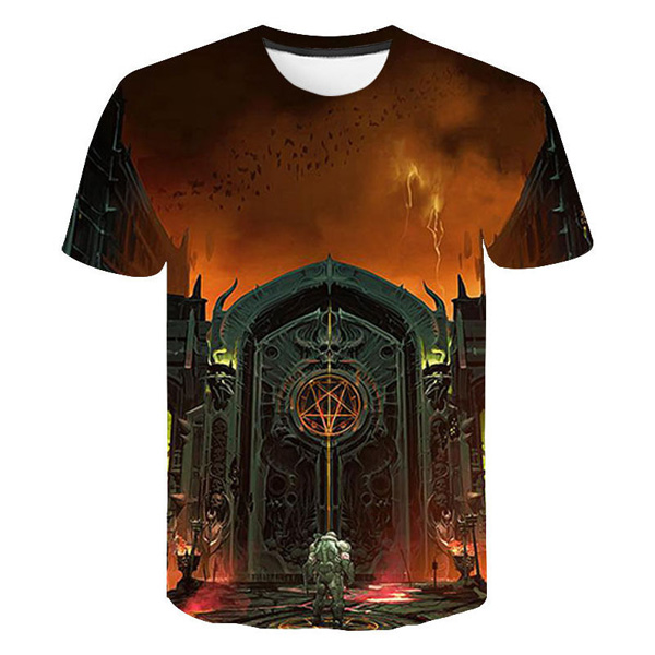 Doom Colorful Short Sleeve T Shirts Game