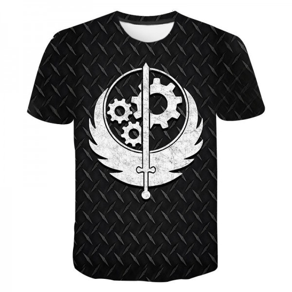 Game Fallout Character Black T Shirts For Men