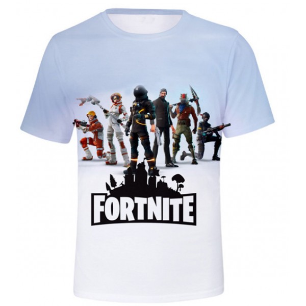 White Fortnite Shirts For Boys