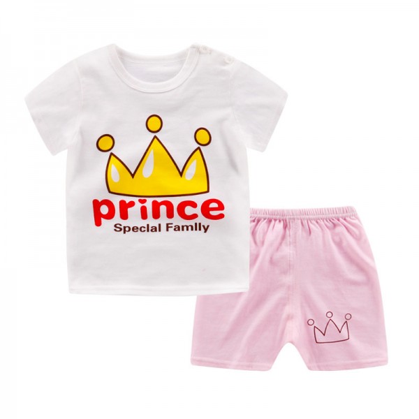 Prince Round Neck T Shirt Set For Girls