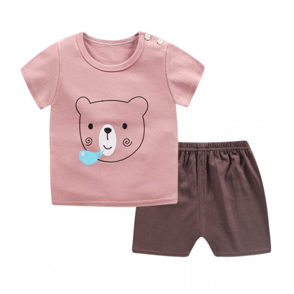 Animal Bear Girls T Shirt Set