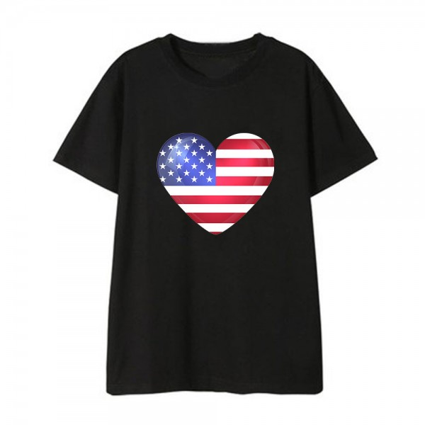 Black Unisex Independent Day T Shirt