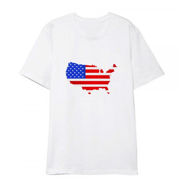 White USA Independent Day T Shirt 