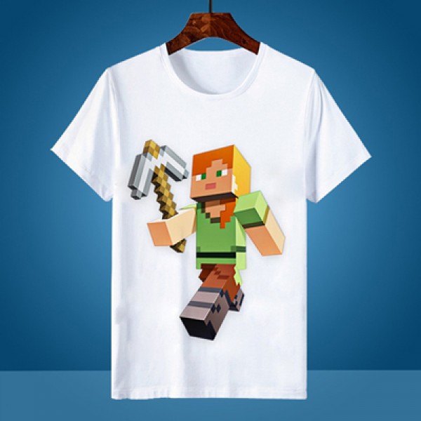 Game Minecraft Character White T Shirt