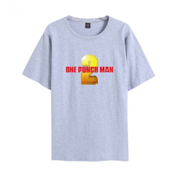 Short Sleeve Gray One Punch Man T Shirts