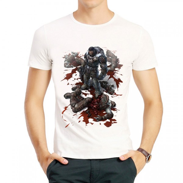 Cool Gears Of War White Short Sleeve T Shirts