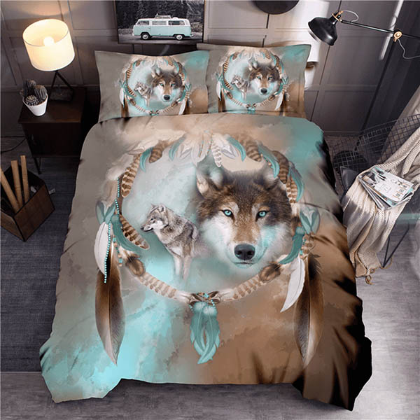 Wolf Bed Set 3D Dream Catcher Bedding 