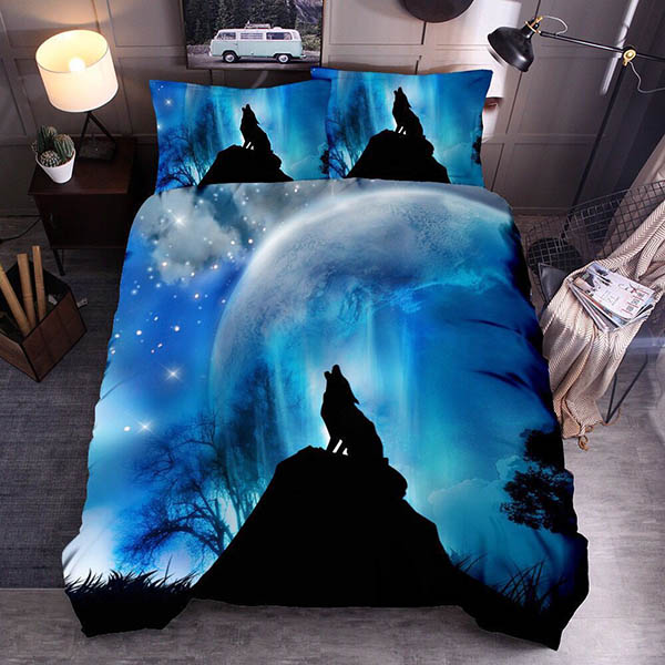 Wolf Bed Set Animal 3D Print Comforter  