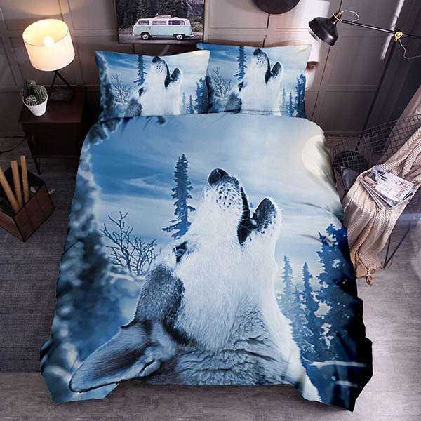 Wolf Bedding Animal 3D Print Comforter Set 