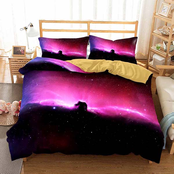 3D Style Print Galaxy Comforter Set  