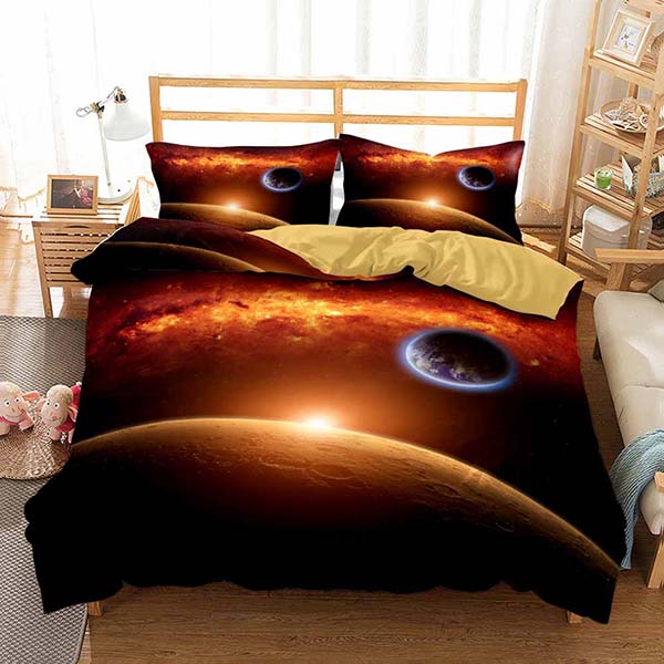 3D Style Galaxy Bedding Set  