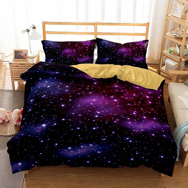 3D Style Soft Galaxy Bedding Set  