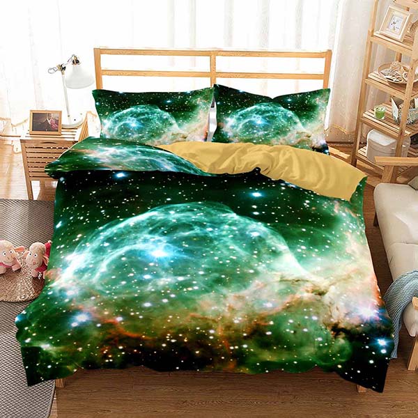 Fashion Printing Bed Sheets Galaxy Bedding Set 
