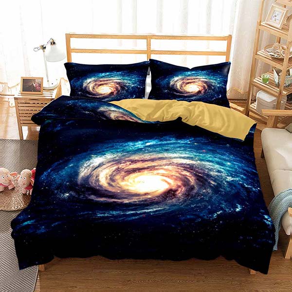 Galaxy Bed Set 3D Style Fashion Colorful Printing Comforter   