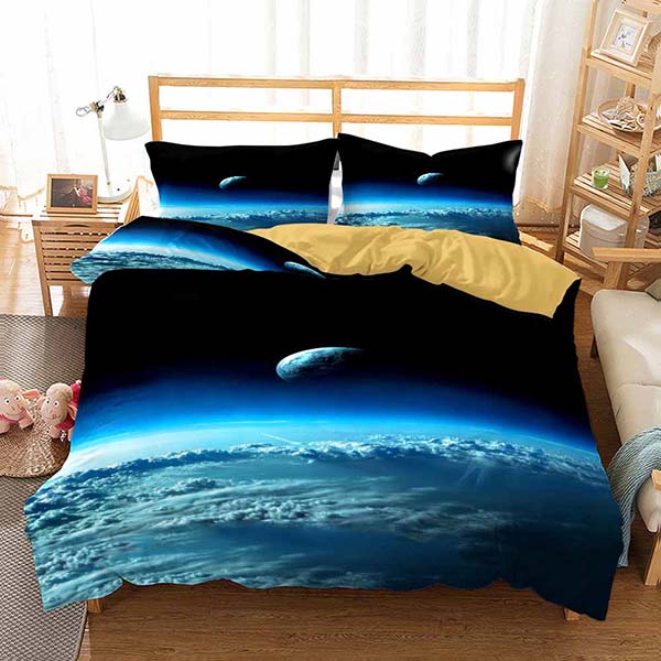 Galaxy Bed Set 3D Style Colorful Printing Comforter    