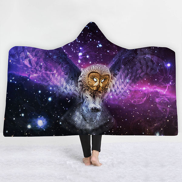3D Printed Owl Hooded Blanket 