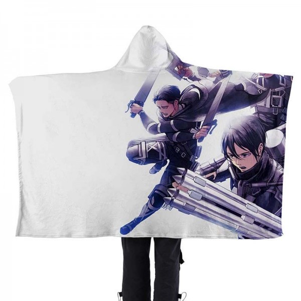 Anime Attack On Titan Hooded Blanket
