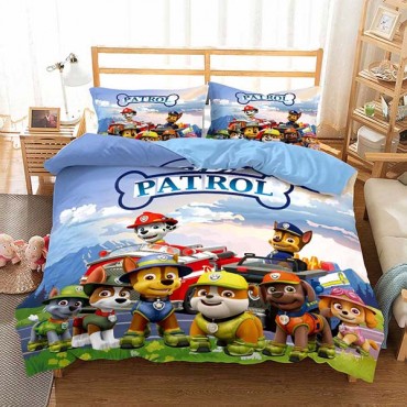 Colorful Printing Comforter Paw Patrol Bedroom Set