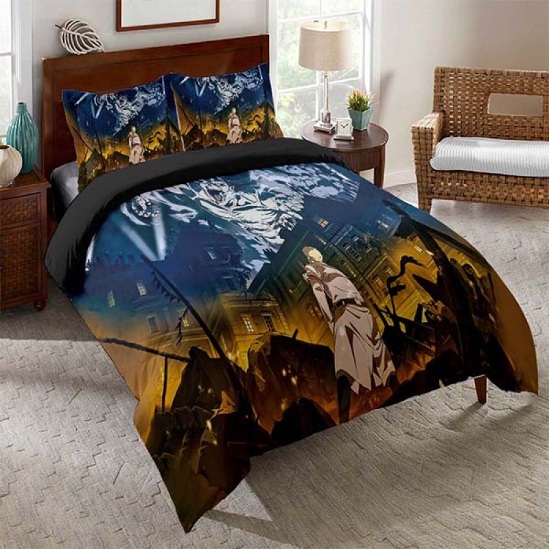 attack on titan bedspread