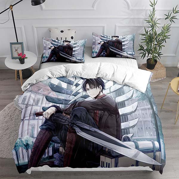 Anime Print Comforter Attack On Titan Bedding