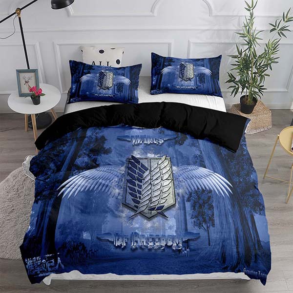 Attack On Titan Bedding Anime Print Comforter Set