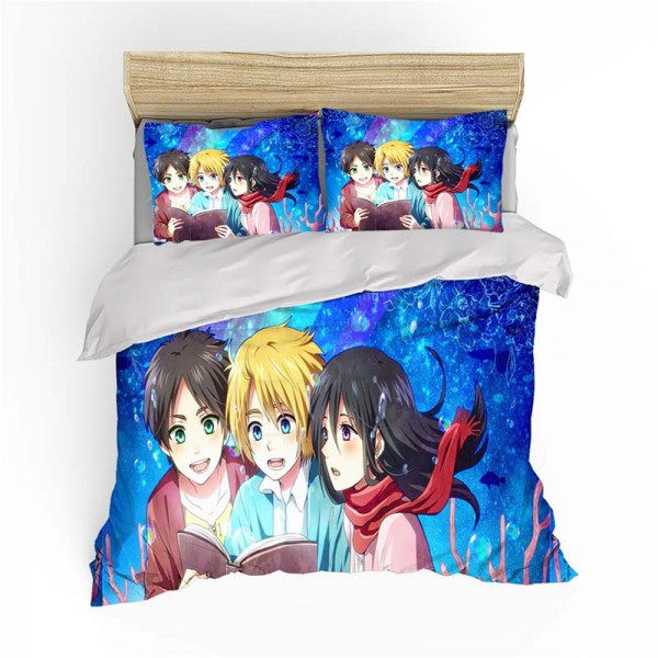 Attack On Titan Bed Sheets 3D Style 