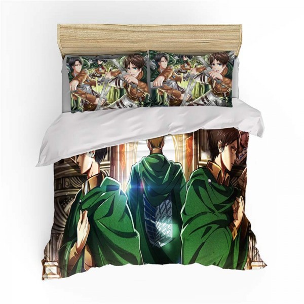 Attack On Titan Bed Set 3D Style Printed Comforter