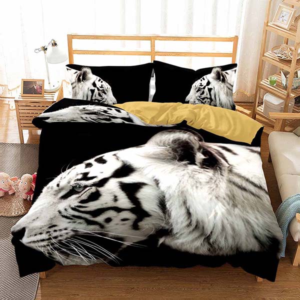 Animal Print Tiger Bed Set