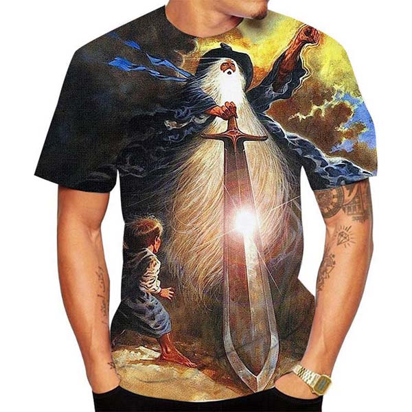 Adult Print Lord Of The Rings T Shirt 3D Style