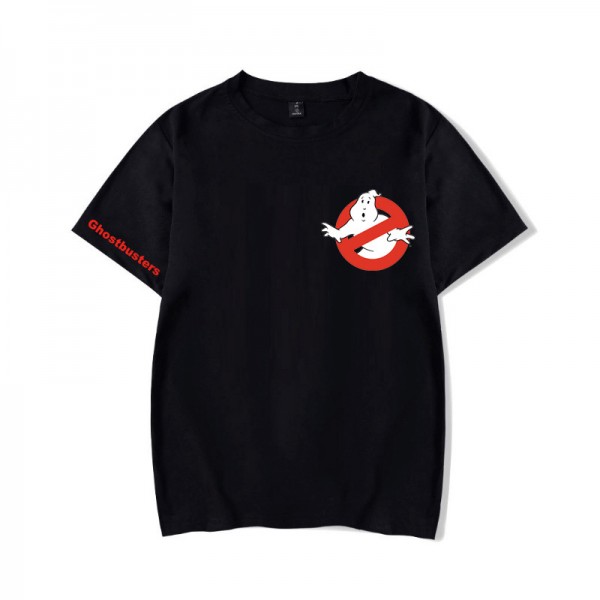 Unisex White and Black Ghostbusters Shirt