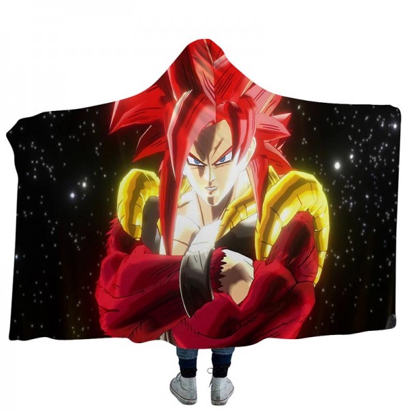 Dragon Ball Z 3D Style Throw Hooded Blanket 