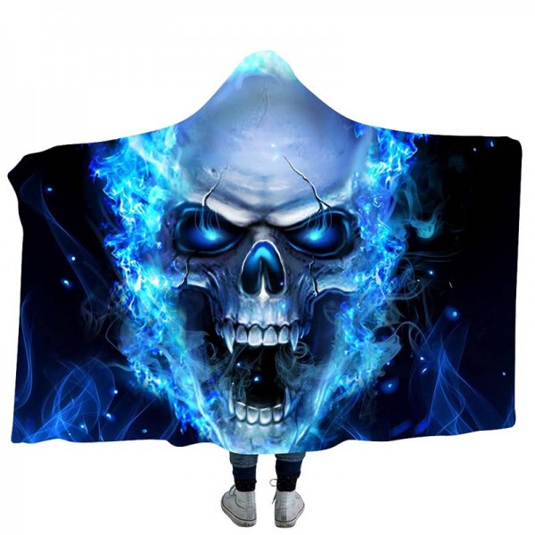 3D Style Soft Skull Blanket 