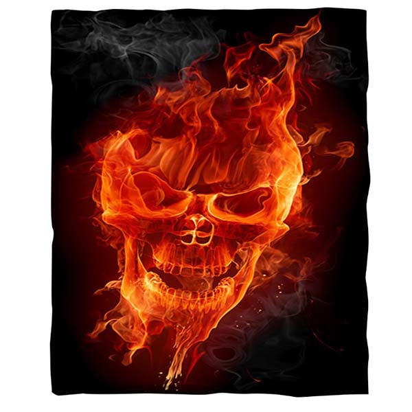 3D Style Day Of The Dead Skull Throw Blanket