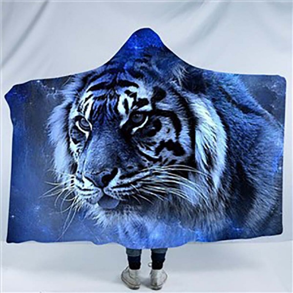 3D Style Printing Tiger Throw Blanket