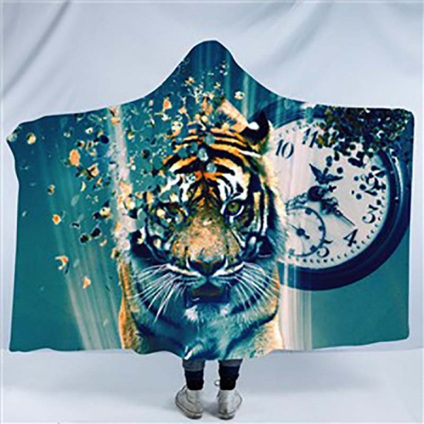 Anime Tiger Print Blanket 3D Style
