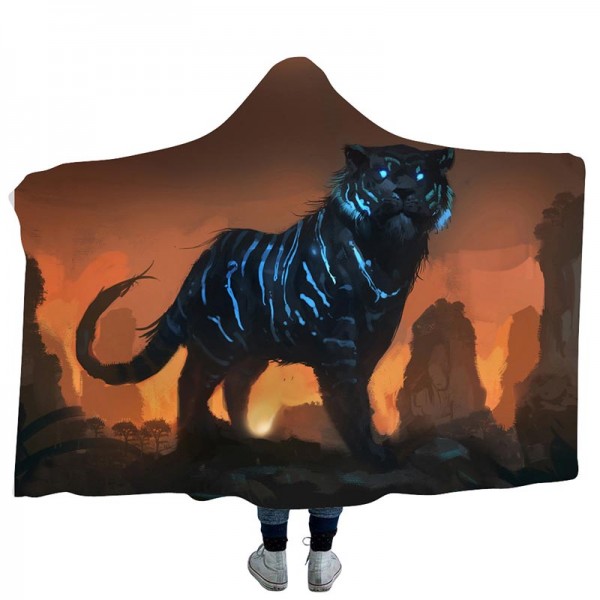 3D Anime Print Tiger Blanket 