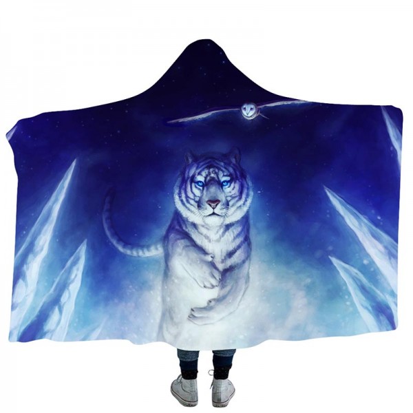 Tiger 3D Anime Print Throw Blanket 
