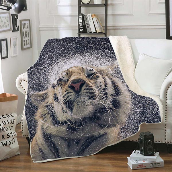 Animal Tiger Throw Blanket 3D Style 