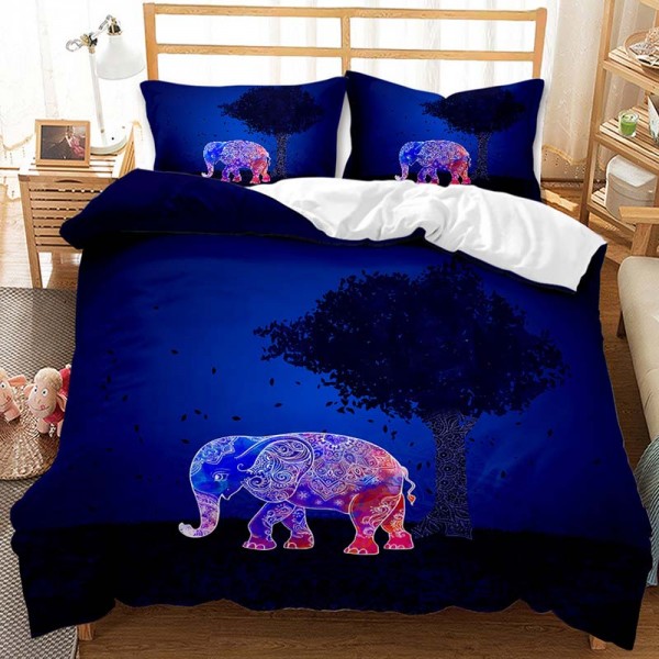 3D Style Elephant Bedding Set