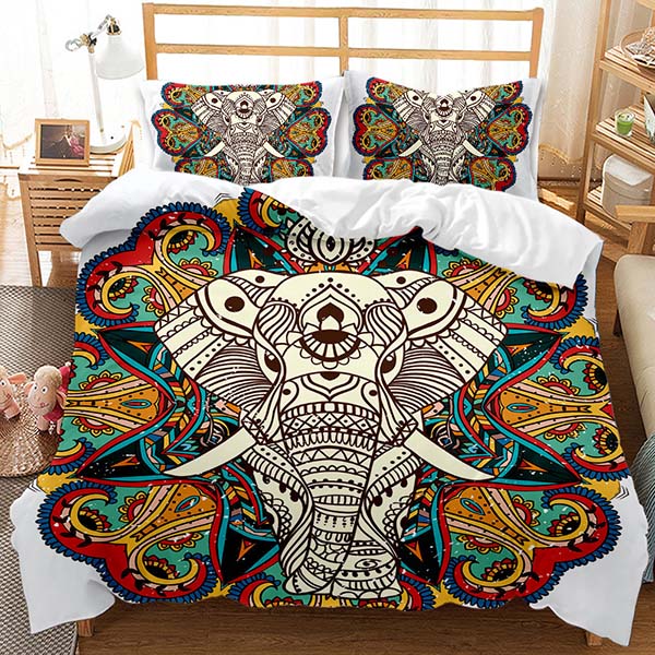 3D Style Comforter Elephant Bedding Set