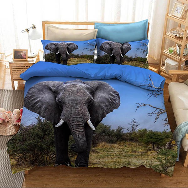 Elephant Bedding Duvet Cover 3D Bed Set