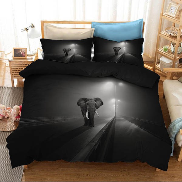 Elephant Bedding Duvet Cover 3Pcs Bed Set