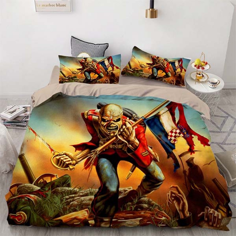 skull comforter printing beding set
