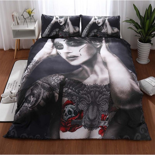 skull comforter 3D style beding set