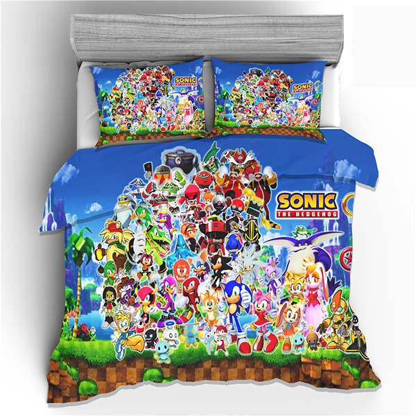 Sonic Bed Set 3D Style Print Comforter 