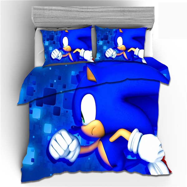 3Pcs Print Comforter Sonic Bed Set