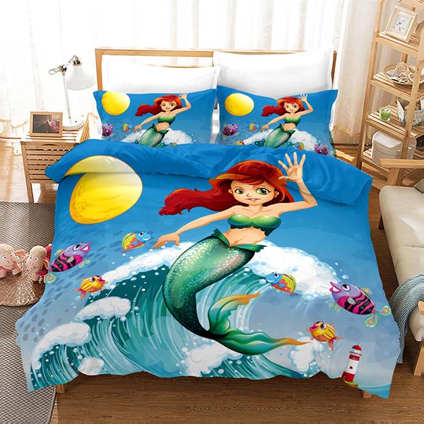 3D Style Beding Duvet Cover Mermaid Comforter Set 