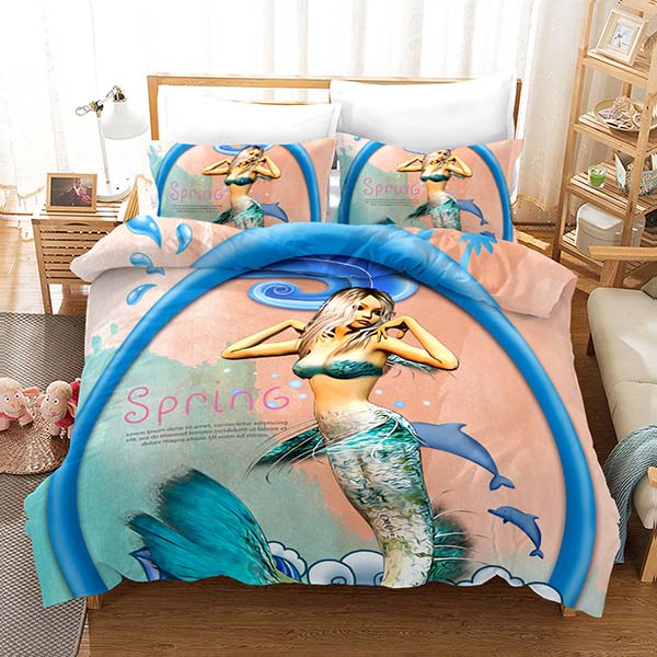 3D Duvet Cover Set Mermaid Bedding Sheets