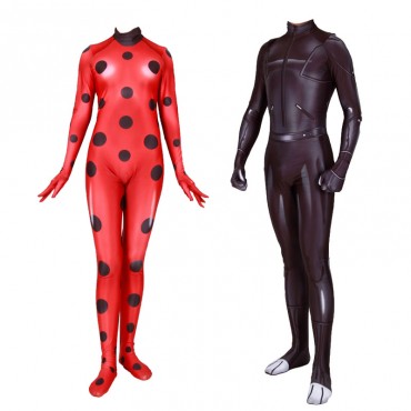 Miraculous Ladybug Marinette and Cat Noir Adrien Agreste Couple Cosplay Costume