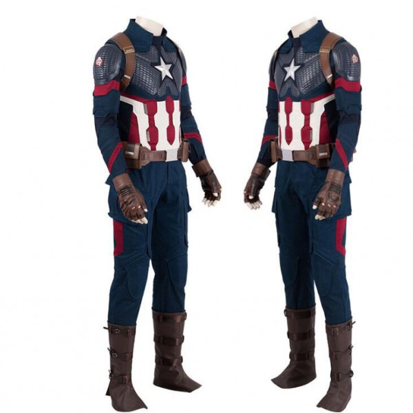 Avengers  Captain America Fish Scale Cosplay Costume male jumpsuit set